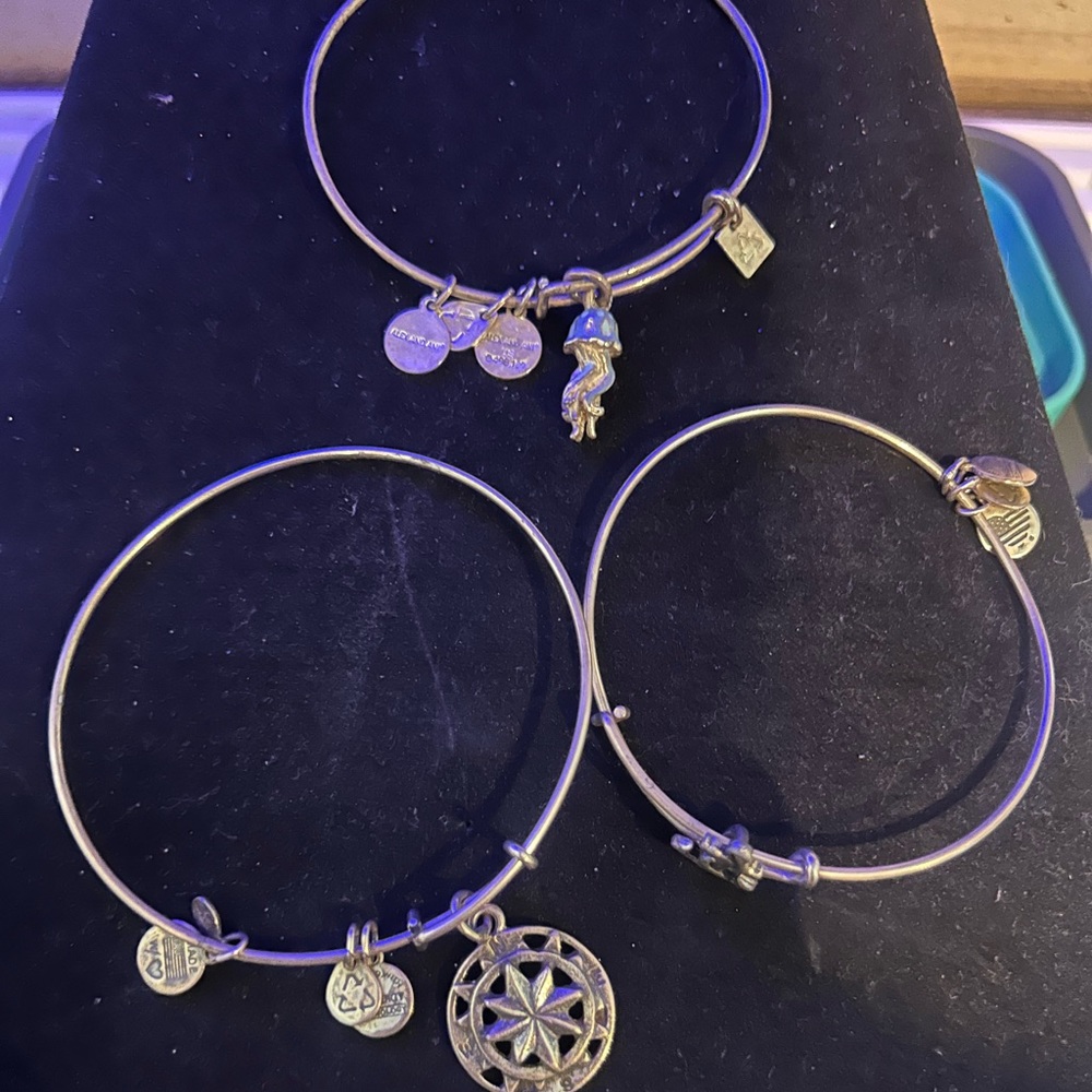 ALEX and ANI , set of 3 , anchor, jellyfish, compass rose